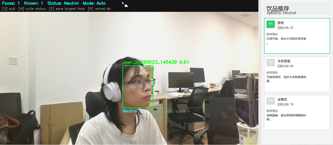 Mood Cafe project screenshot